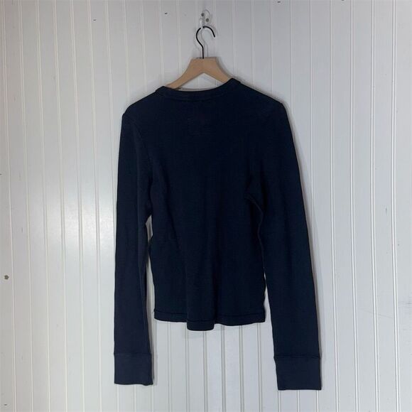 2K Hollister SoCal Navy Waffle Knit Thermal Long Sleeve Shirt Men’s L Retro Prep - Picture 2 of 6